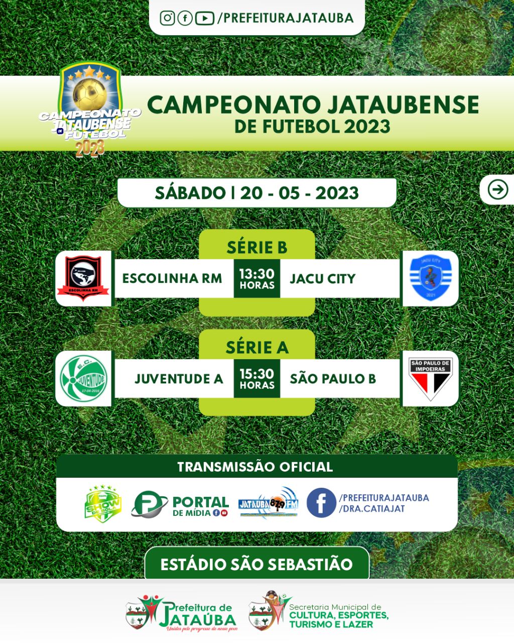 Jogos do Campeonato Municipal de Futebol são transmitidos ao vivo